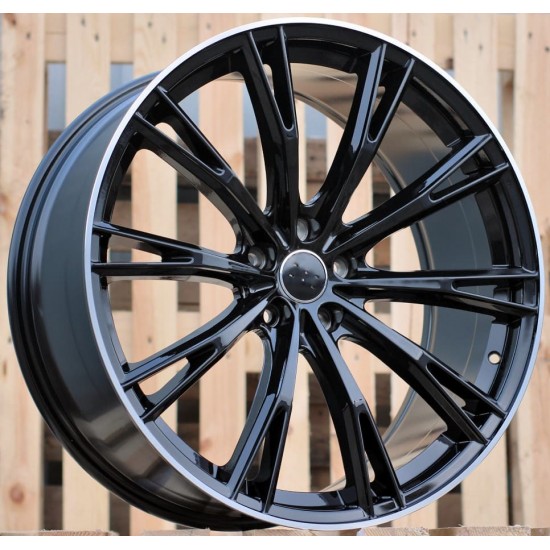 AUDI STYLE 5060 8×18 5×112 ET40 Glossy Black Lip