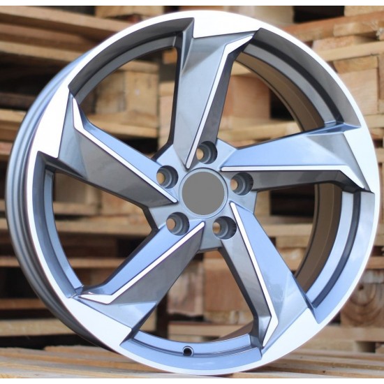 AUDI STYLE 5185 7,5×17 5×112 ET35 Gun Metal Face Machined