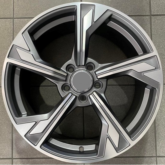 AUDI STYLE 5419 8×18 5×112 ET40 Matt Gun Metal Face Machined