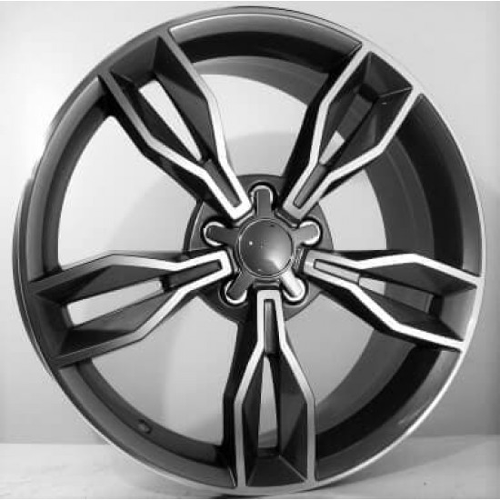 AUDI STYLE 5507 8×18 5×112 ET45 Gun Metal Face Machined