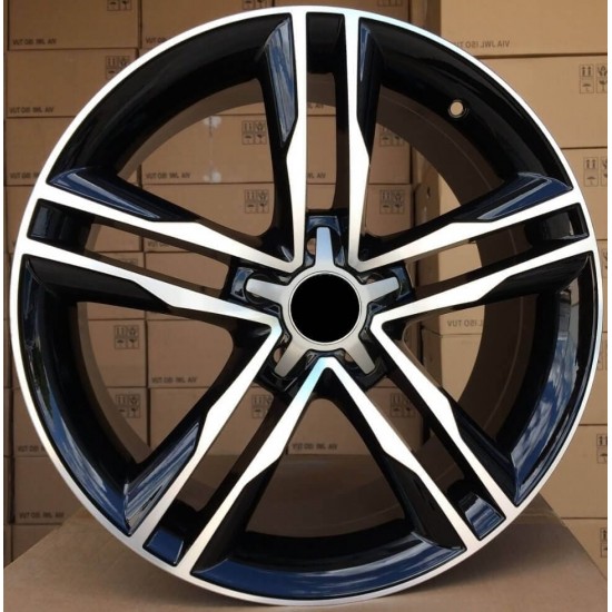AUDI STYLE 555 7,5×17 5×112 ET35 Black Face Machined