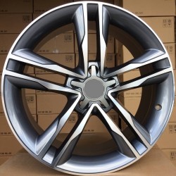 AUDI STYLE 555 7×16 5×100 ET35 Gun Metal Face Machined AUDI STYLE 555 7×16 5×100 ET35 Gun Metal Face Machined