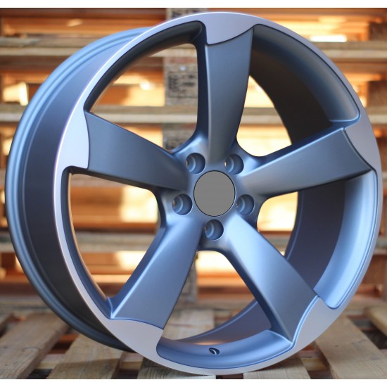 AUDI STYLE 661 7,5×17 5×100 ET35 Matt Gun Metal Face Machined  AUDI STYLE 661 7,5×17 5×100 ET35 Matt Gun Metal Face Machined