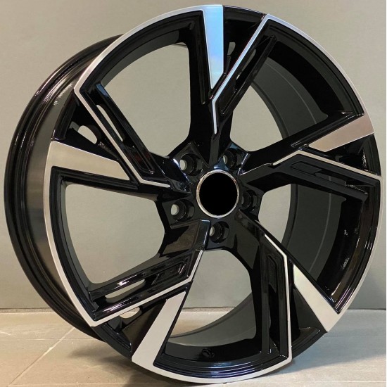 AUDI STYLE 803 8×18 5×112 ET39 Black Face Machined