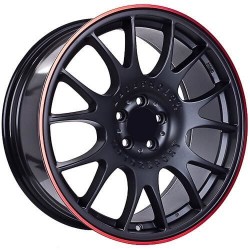 BBS STYLE 111 8×18 5×112 ET42 Matt Black Red Lip