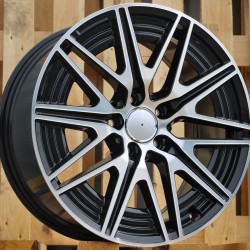 MERCEDES STYLE 102 7,5×18 5×112 ET40 Black Face Machined