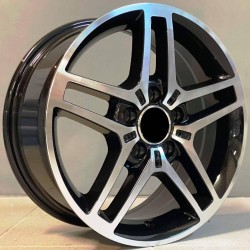 MERCEDES STYLE 122 7×16 5×112 ET45 Black Face Machined