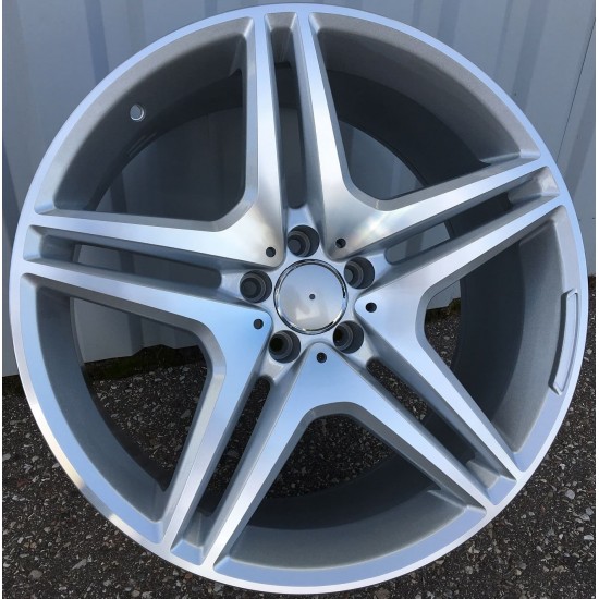 MERCEDES STYLE 443 9,5×18 5×112 ET44 Silver Face Machined