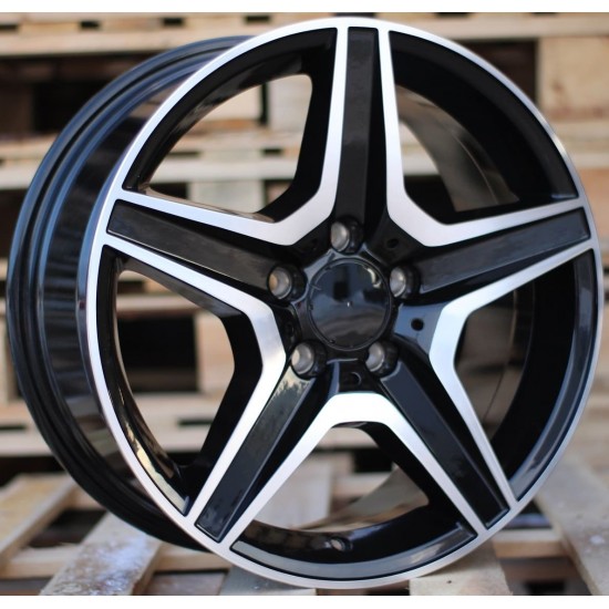MERCEDES STYLE 554 7,5×17 5×112 ET45 Black Face Machined