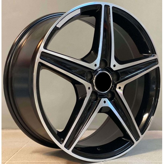 MERCEDES STYLE 555 8,5×18 5×112 ET35 Black Face Machined