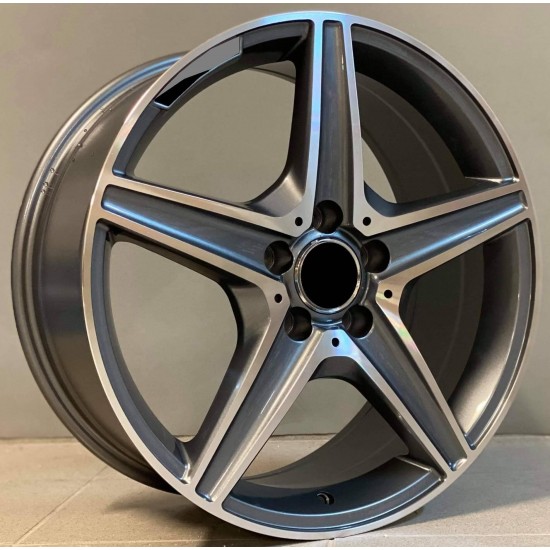 MERCEDES STYLE 555 7,5×17 5×112 ET44 Gun Metal Face Machined