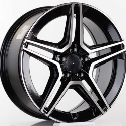 MERCEDES STYLE 680 8×18 5×112 ET43 Black Face Machined