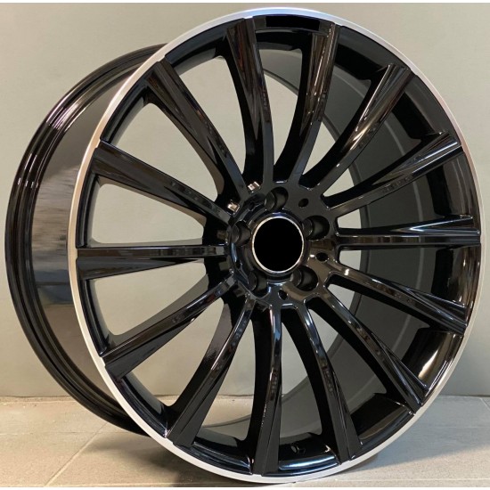 MERCEDES STYLE 911 8×17 5×112 ET35 Glossy Black Lip