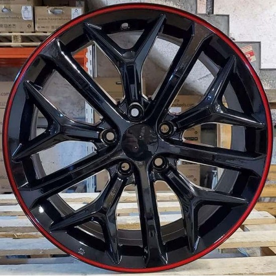 HONDA STYLE 1394 8×18 5×114,3 ET45 Black Red Lip