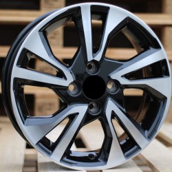 HONDA STYLE 397 6×16 4×100 ET53 Black Face Machined