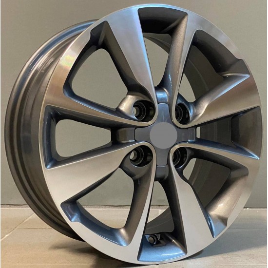 HYUNDAI STYLE 1122 6×16 4×100 ET50 Gun Metal Face Machined