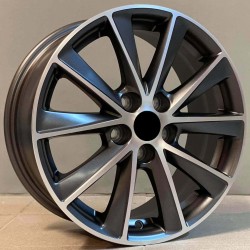 OPEL STYLE 209 7×16 5×105 ET41 Matt Gun Metal Face Machined OPEL STYLE 209 7×16 5×105 ET41 Matt Gun Metal Face Machined