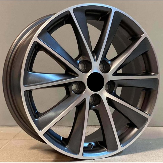 OPEL STYLE 209 7×16 5×105 ET41 Matt Gun Metal Face Machined