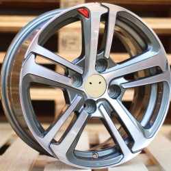 PEUGEOT STYLE 5017 7×17 4×108 ET25 Gun Metal Face Machined PEUGEOT STYLE 5017 7×17 4×108 ET25 Gun Metal Face Machined