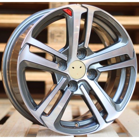 PEUGEOT STYLE 5017 7×17 4×108 ET25 Gun Metal Face Machined