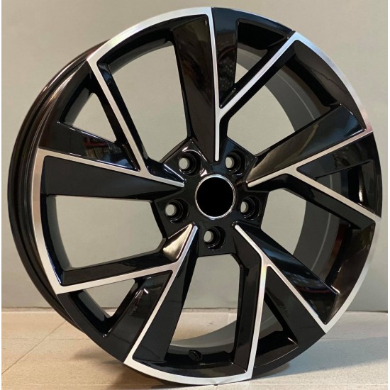 SKODA STYLE 211 7×18 5×112 ET43 Black Face Machined