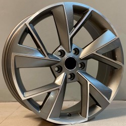 SKODA STYLE 211 7×18 5×112 ET43 Gun Metal Face Machined