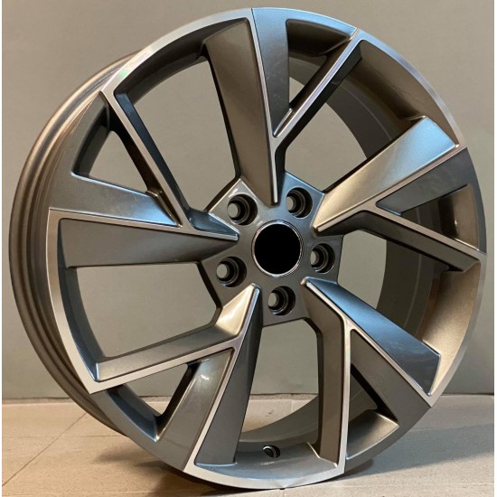 SKODA STYLE 211 7×18 5×112 ET43 Gun Metal Face Machined