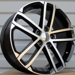 SKODA STYLE 512 7×17 5×112 ET45 Black Face Machined