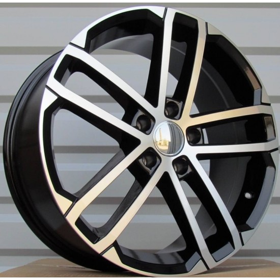 SKODA STYLE 512 7×17 5×112 ET45 Black Face Machined