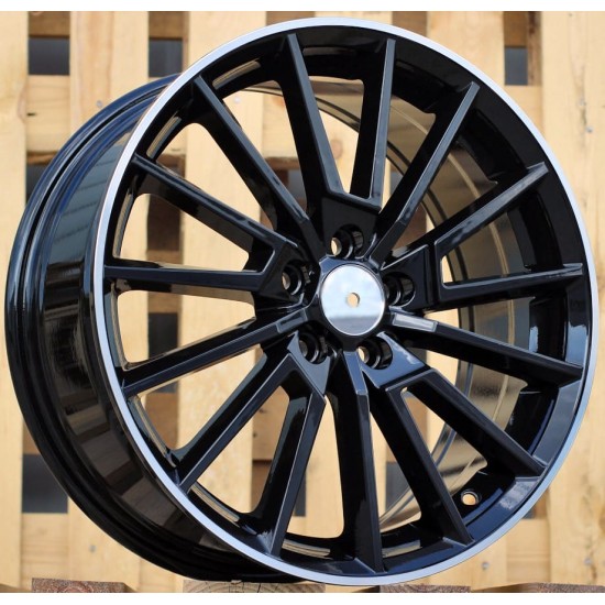 SKODA STYLE 5969 7×17 5×112 ET46 Glossy Black Lip