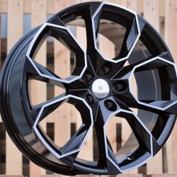 SKODA STYLE 791 8×18 5×112 ET45 Black Face Machined
