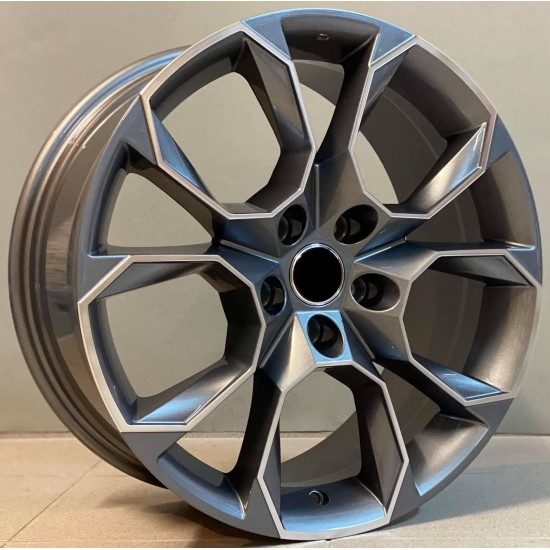 SKODA STYLE 791 8×18 5×112 ET40 Gun Metal Face Machined