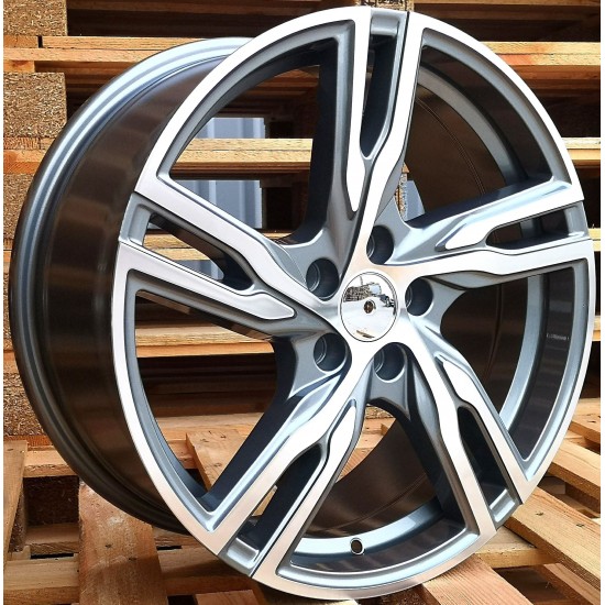VOLVO STYLE 132 8×18 5×108 ET45 Matt Gun Metal Face Machined