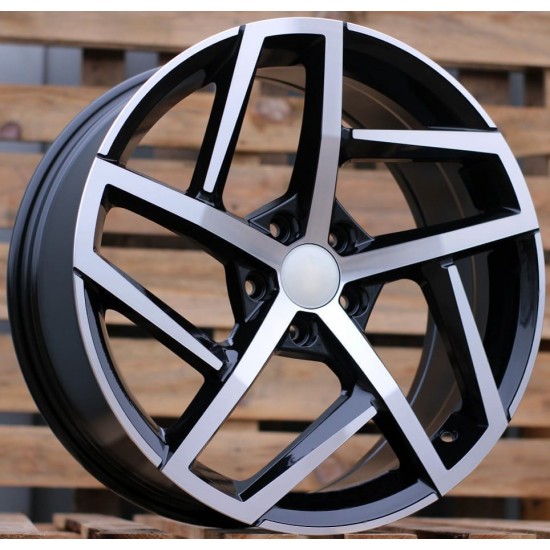 VW STYLE 1362 7,5×18 5×112 ET51 Black Face Machined