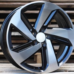 VW STYLE 271 7,5×17 5×100 ET45 Black Face Machined