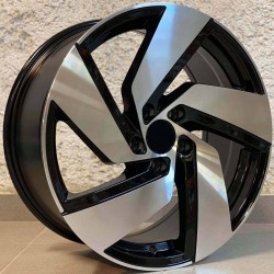 VW STYLE 5022 7×17 5×100 ET38 Black Face Machined