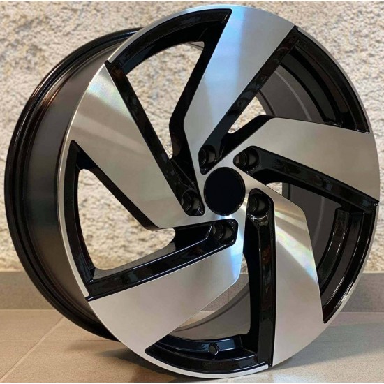 VW STYLE 5022 8×18 5×112 ET45 Black Face Machined