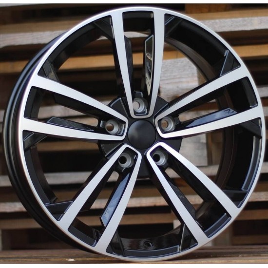 VW STYLE 5287 8×18 5×112 ET45 Black Face Machined