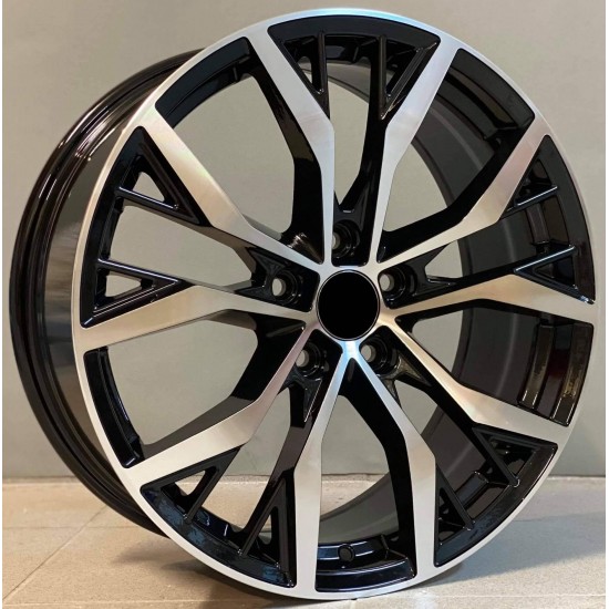 VW STYLE 5436 7,5×17 5×100 ET35 Black Face Machined