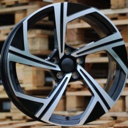 VW STYLE 5502 7,5×17 5×112 ET45 Black Face Machined