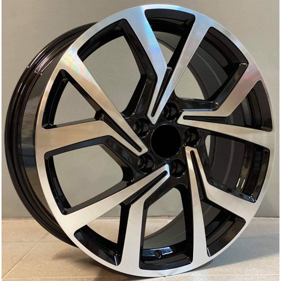 VW STYLE 5573 7,5×18 5×100 ET45 Black Face Machined