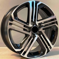 VW STYLE 5586 7,5×17 5×112 ET43 Black Face Machined