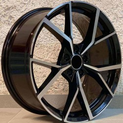 VW STYLE 5801 7,5×17 5×112 ET41 Black Face Machined