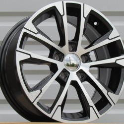 VW STYLE 73 7×16 5×112 ET42 Black Face Machined