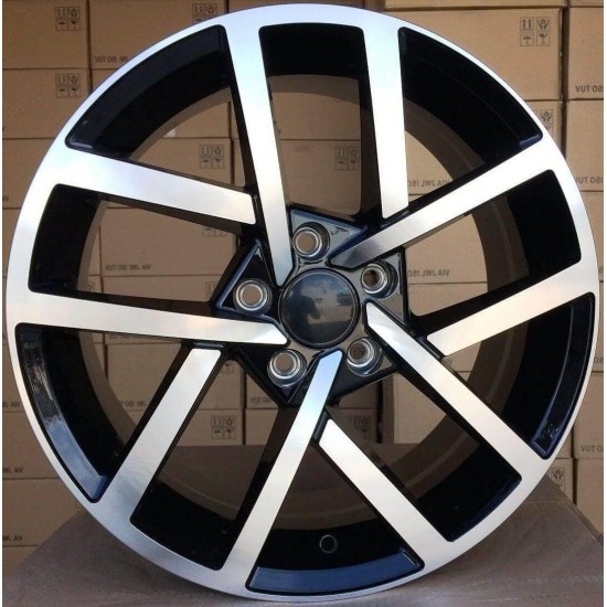 VW STYLE 966 8×18 5×112 ET45 Black Face Machined